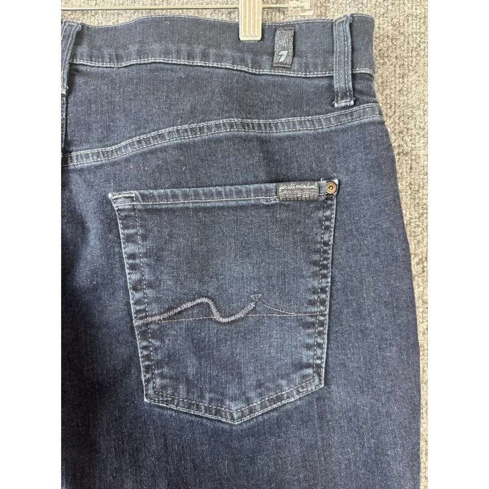 7‎ For All Mankind Jeans Men Size 36x33 Carson Dark Wash Straight Leg